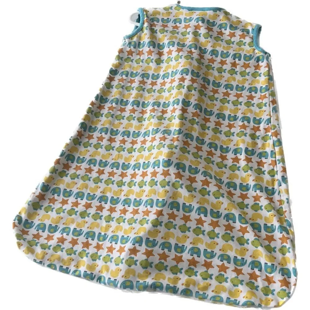 Halo sleep sack‎ up to six month or 18 pounds. Sleeveless, animal print.
